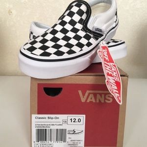 Vans Classic Slip On Checkerboard Kids 12